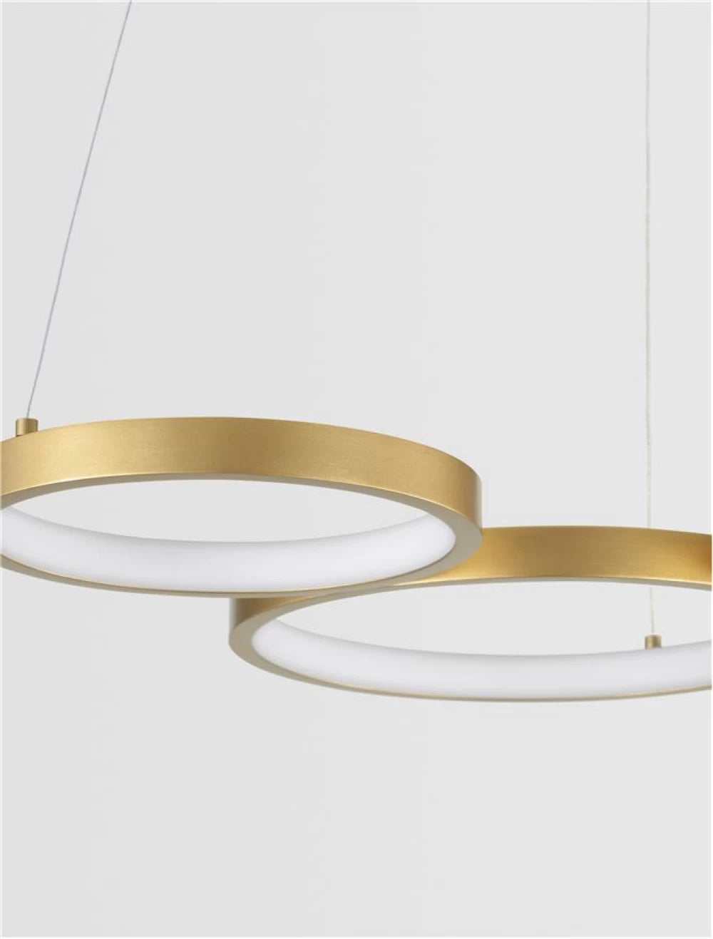 Lustra structura din Aluminiu Auriu si abajur din Acrilic Alb H120xL55cm IP20 28W 1900lm 3000k MAGNUS