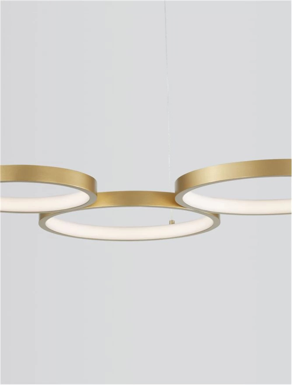 Lustra structura din Aluminiu Auriu si abajur din Acrilic Alb H120xL55cm IP20 28W 1900lm 3000k MAGNUS