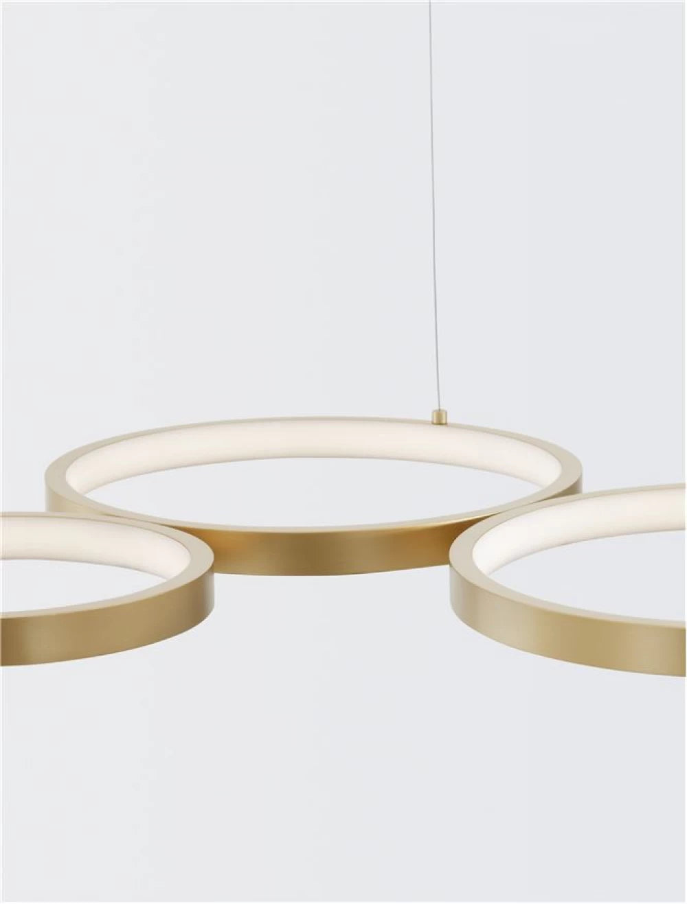Lustra structura din Aluminiu Auriu si abajur din Acrilic Alb H120xL55cm IP20 28W 1900lm 3000k MAGNUS