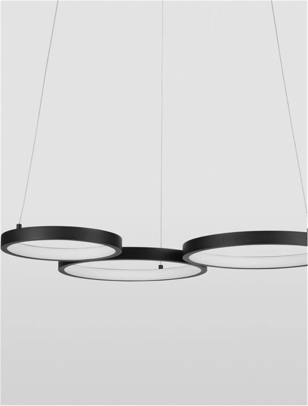 Lustra din Aluminiu Negru H120xL55cm IP20 28W 1900lm 3000k MAGNUS