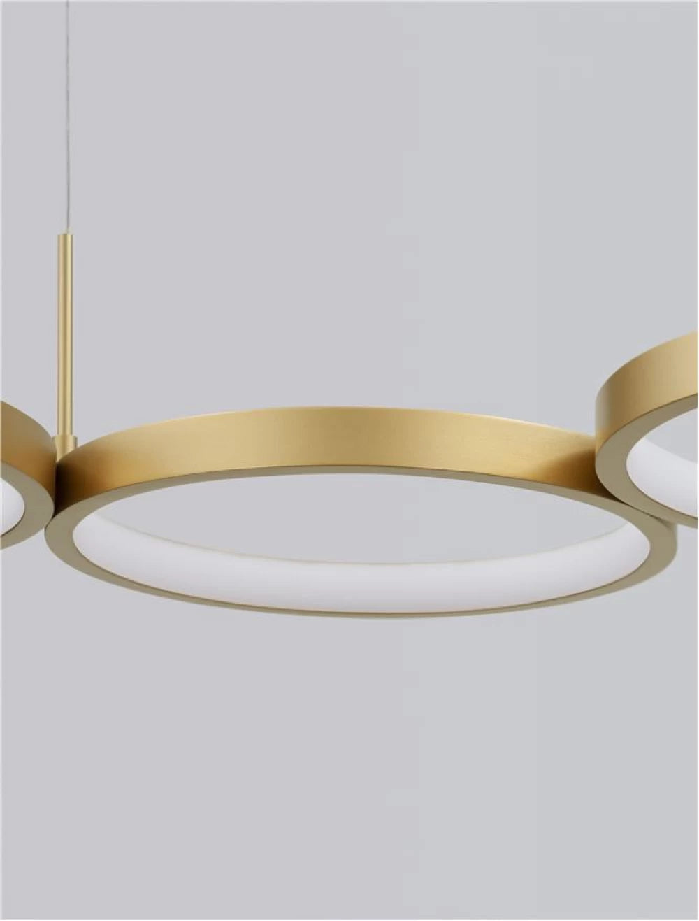 Lustra structura din Aluminiu Auriu si abajur din Acrilic Alb H120xL84cm IP20 41W 2300lm 3000k MAGNUS