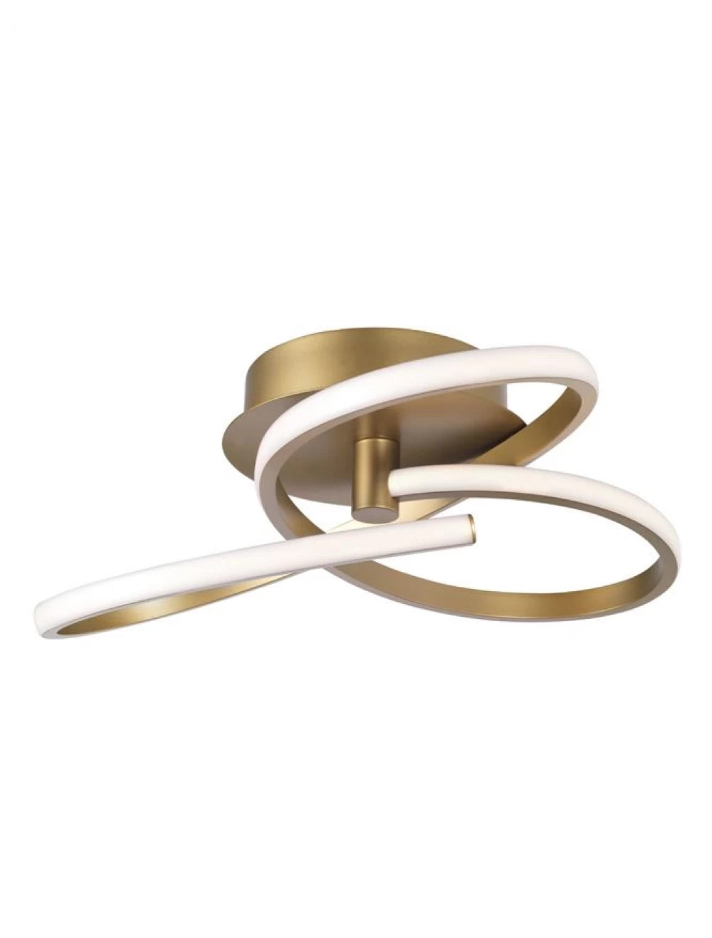 Plafoniera structura din Aluminiu Auriu si abajur din Acrilic Alb H20xL47cm IP20 40W 3017lm 3000k FUSION