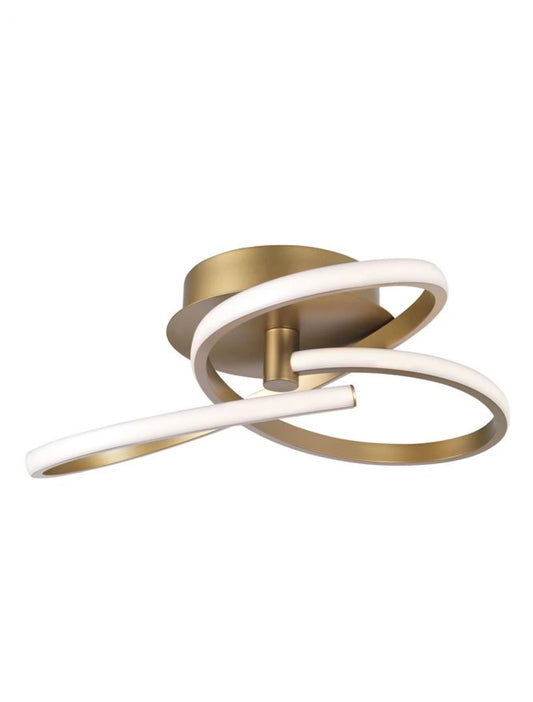 Plafoniera structura din Aluminiu Auriu si abajur din Acrilic Alb H20xL47cm IP20 40W 3017lm 3000k FUSION