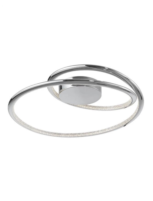 Plafoniera structura din Aluminiu Argintiu si abajur din Acrilic Transparent H11.5xL49.5cm IP20 27W 1890lm 3000k PLASENCIA