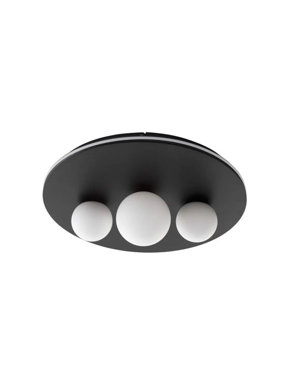 Plafoniera structura din Aluminiu Negru si abajur din Sticla Alb H17.5xL49.5cm IP20 52W 2080lm 3000k VELNA