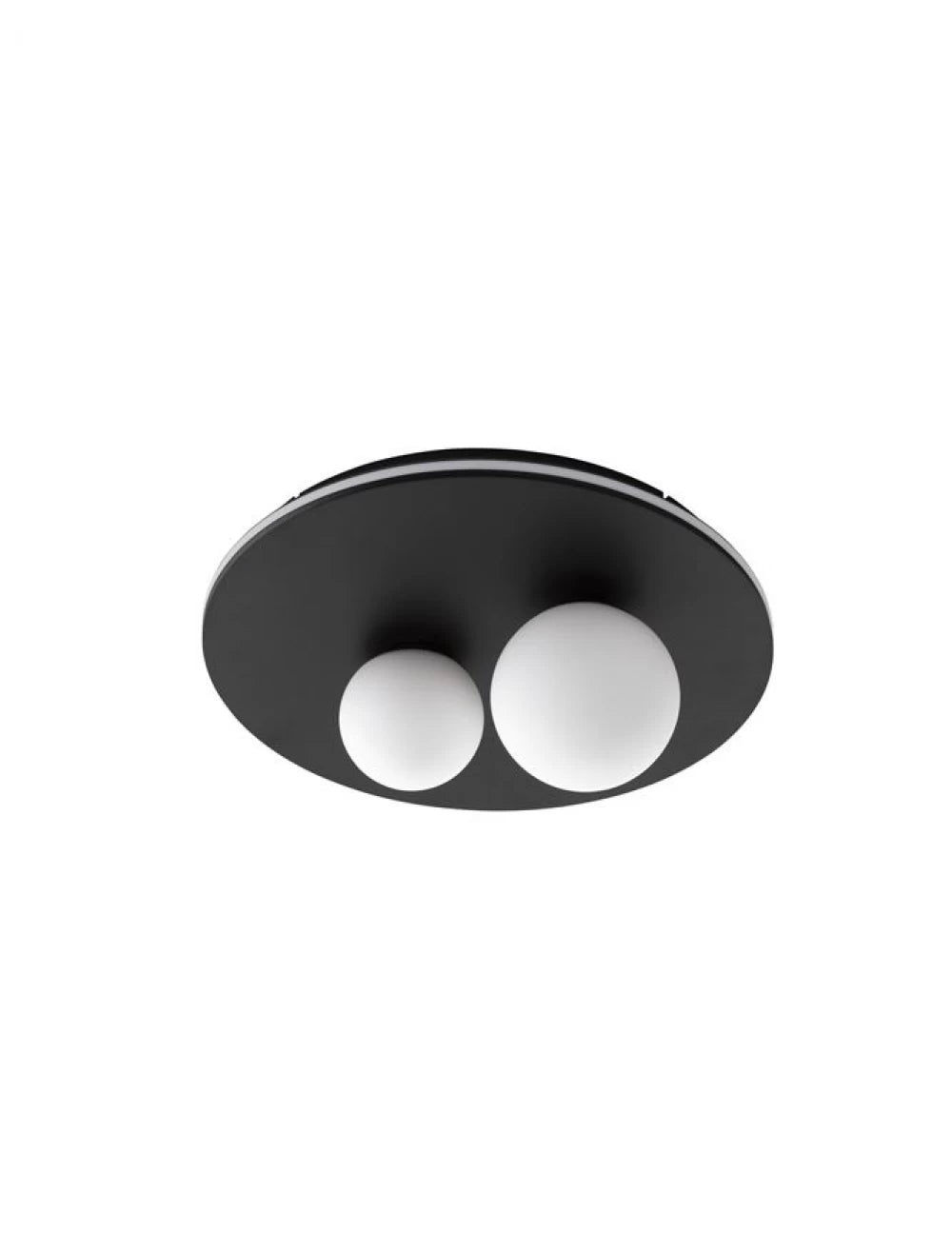 Plafoniera structura din Aluminiu Negru si abajur din Sticla Alb H17.5xL40cm IP20 40W 1600lm 3000k VELNA