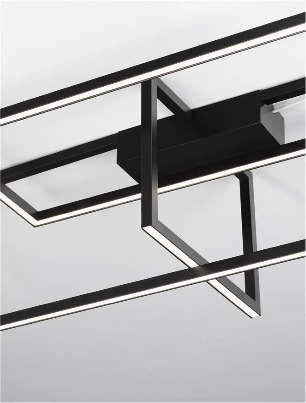 Plafoniera din Aluminiu Negru H26xL92cm IP20 31W 3180lm 3000k CLEA