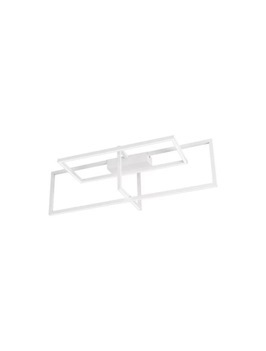 Plafoniera structura din Aluminiu Alb si abajur din Acrilic  H26xL92cm IP20 31W 3180lm 3000k CLEA