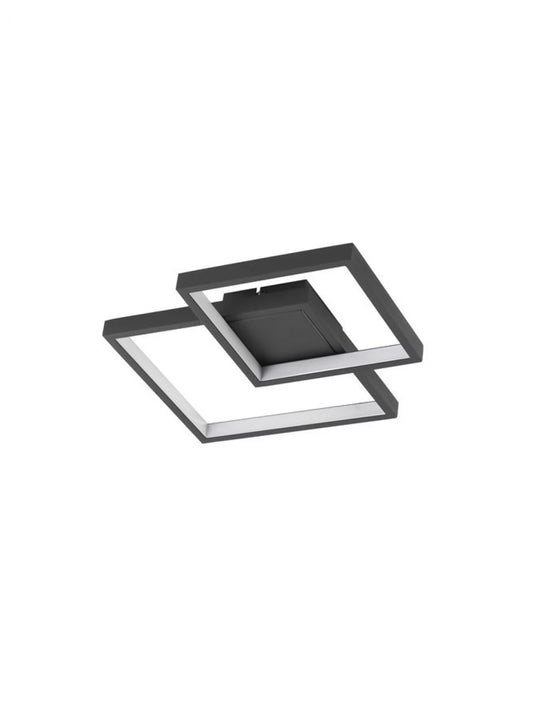 Plafoniera din Aluminiu Negru H6xL32cm IP20 19W 1342lm 3000k PORTO