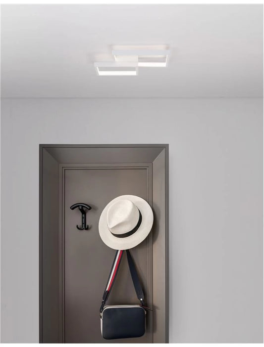 Plafoniera structura din Aluminiu Alb si abajur din Acrilic  H6xL32cm IP20 19W 1342lm 3000k PORTO