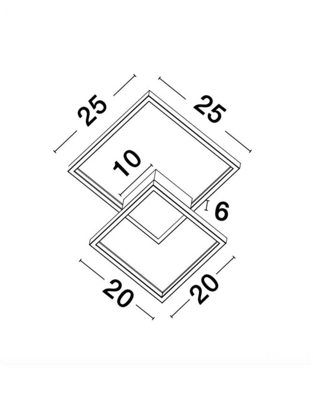 Plafoniera structura din Aluminiu Alb si abajur din Acrilic  H6xL32cm IP20 19W 1342lm 3000k PORTO