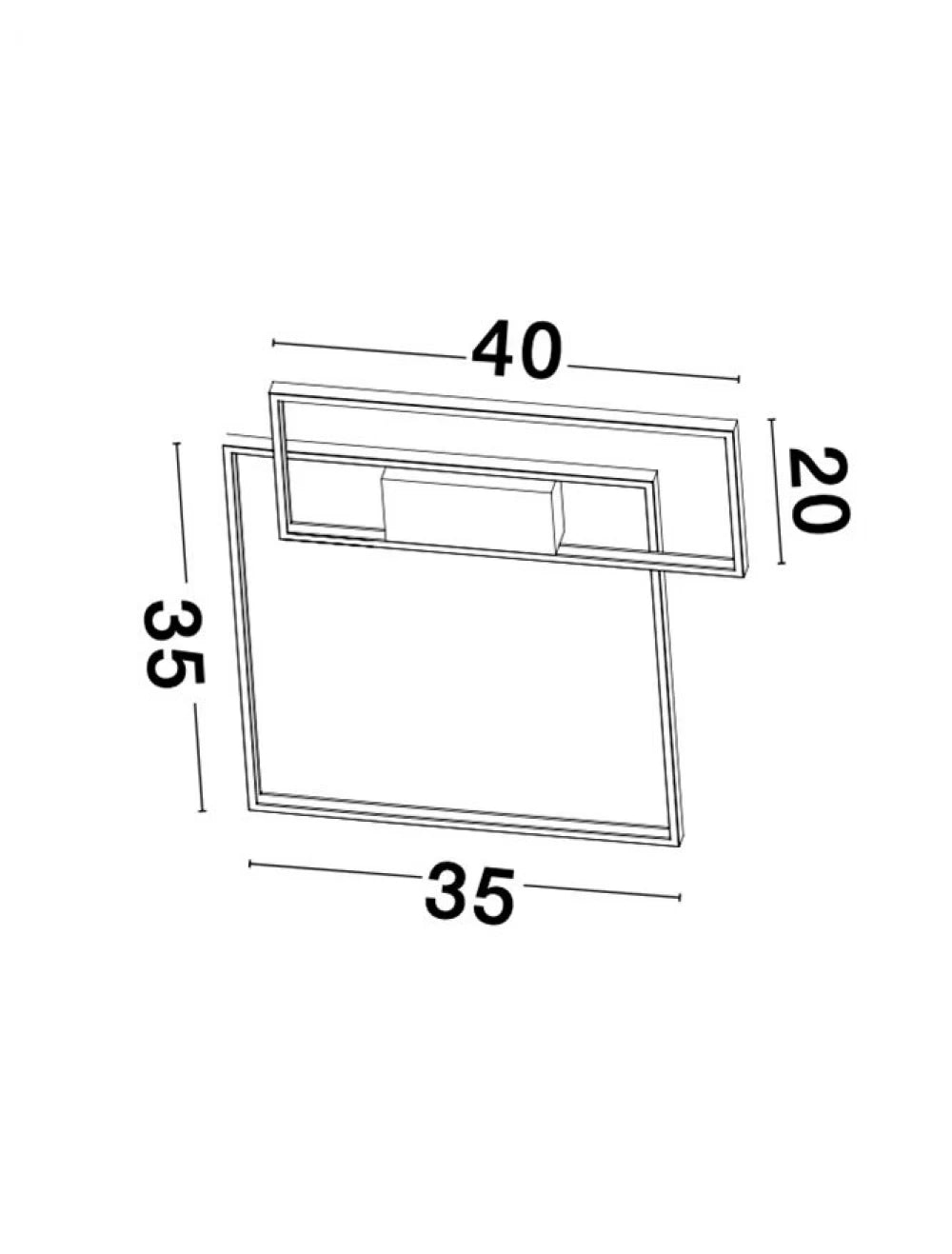 Plafoniera din Aluminiu Negru H4xL45cm IP20 30W 2030lm 3000k PORTO