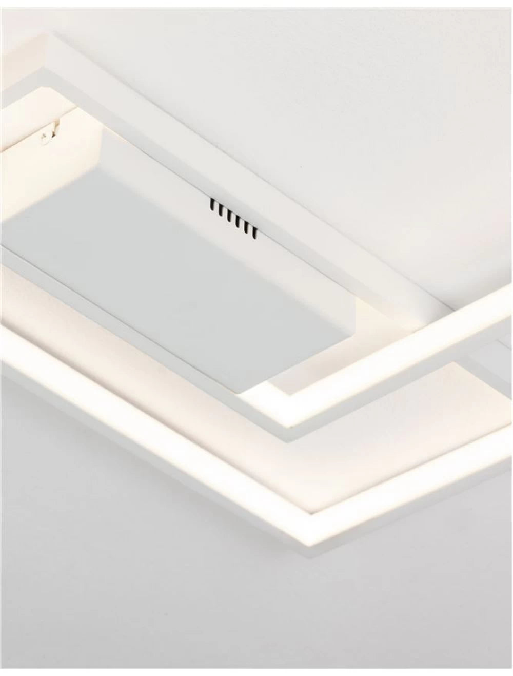 Plafoniera structura din Aluminiu Alb si abajur din Acrilic  H4xL45cm IP20 30W 2030lm 3000k PORTO