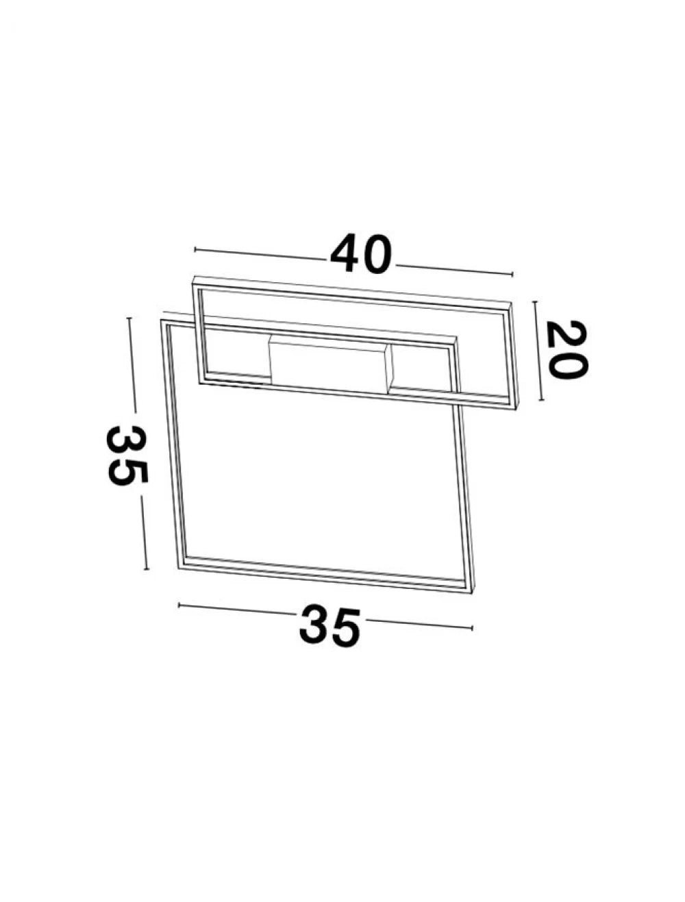 Plafoniera structura din Aluminiu Alb si abajur din Acrilic  H4xL45cm IP20 30W 2030lm 3000k PORTO