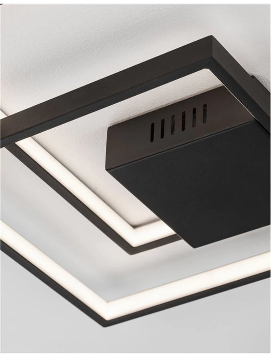 Plafoniera din Aluminiu Negru H6xL42.5cm IP20 30W 2030lm 3000k PORTO