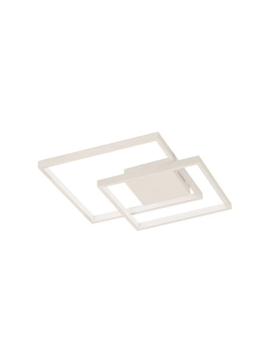 Plafoniera structura din Aluminiu Alb si abajur din Acrilic  H6xL42.5cm IP20 30W 2030lm 3000k PORTO