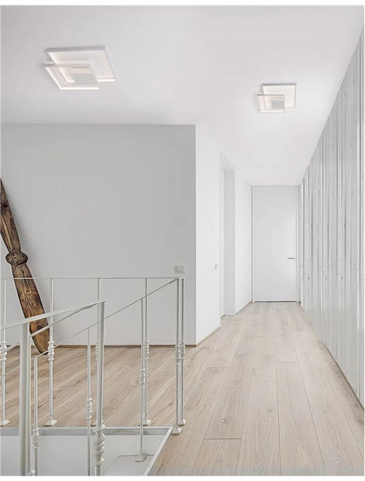 Plafoniera structura din Aluminiu Alb si abajur din Acrilic  H6xL42.5cm IP20 30W 2030lm 3000k PORTO
