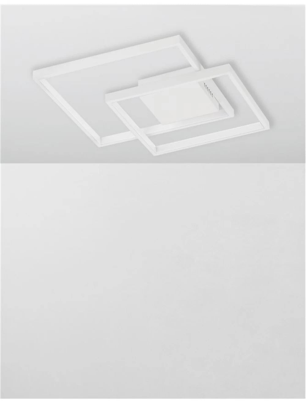 Plafoniera structura din Aluminiu Alb si abajur din Acrilic  H6xL42.5cm IP20 30W 2030lm 3000k PORTO
