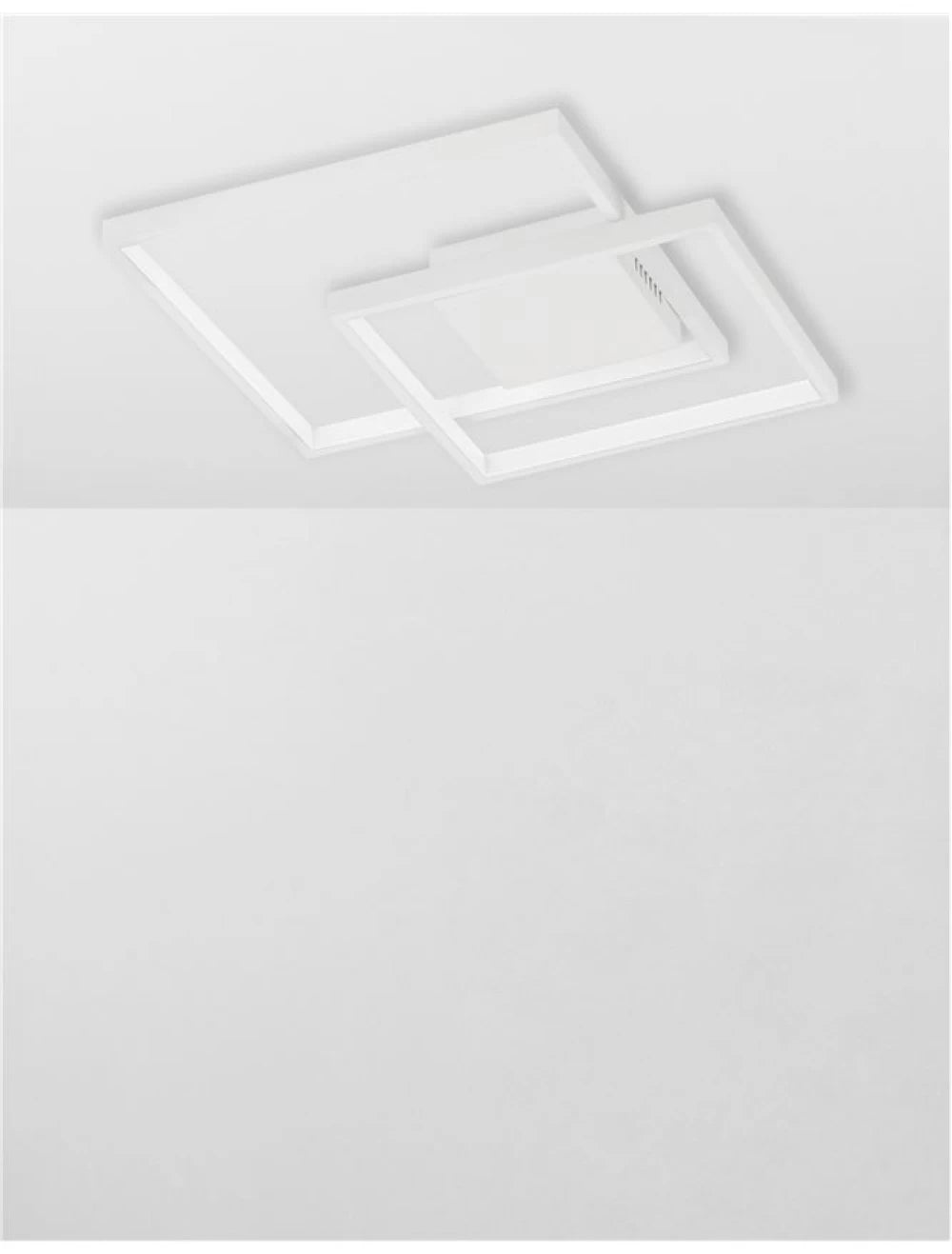 Plafoniera structura din Aluminiu Alb si abajur din Acrilic  H6xL42.5cm IP20 30W 2030lm 3000k PORTO
