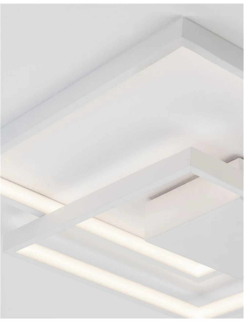 Plafoniera structura din Aluminiu Alb si abajur din Acrilic  H6xL42.5cm IP20 30W 2030lm 3000k PORTO
