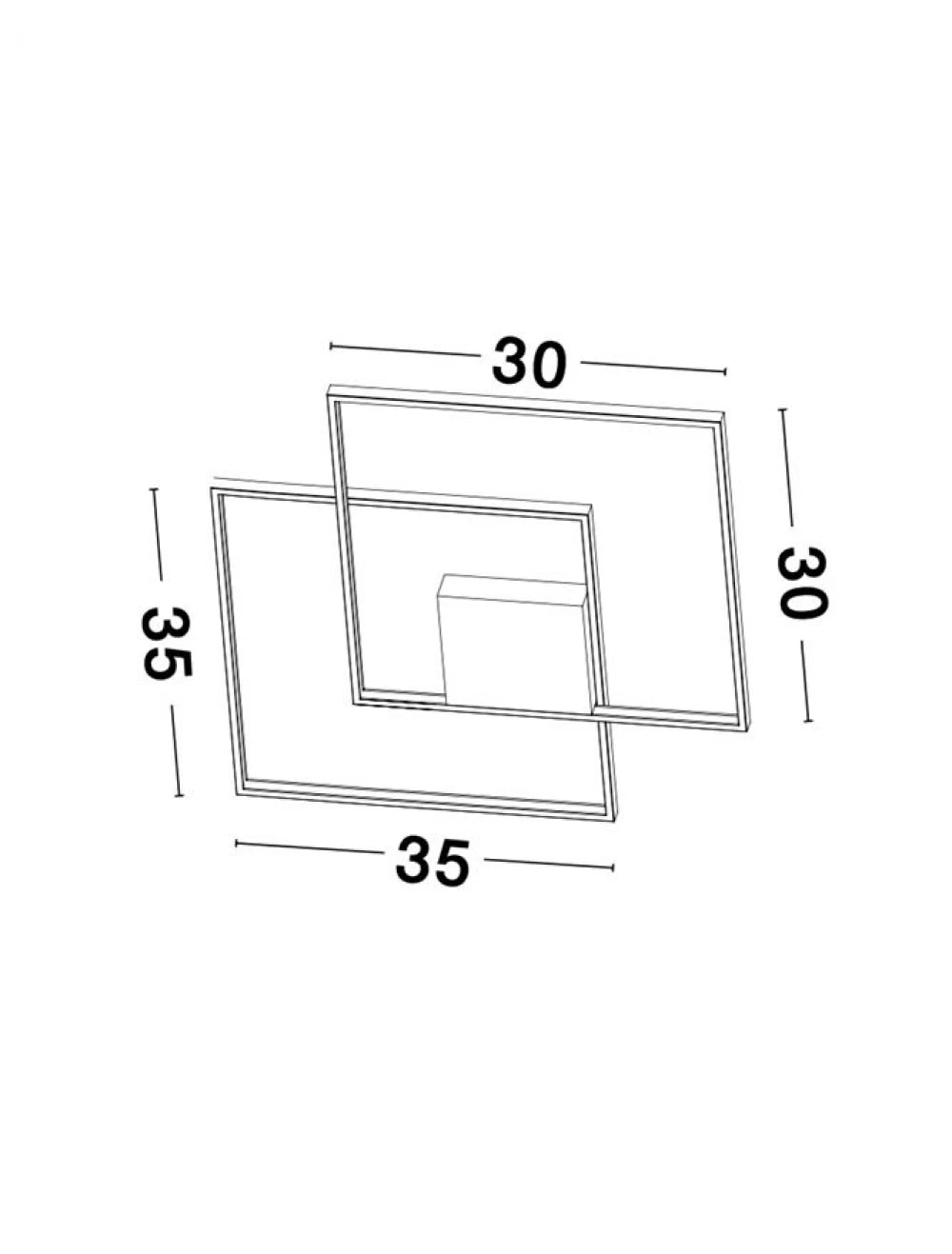 Plafoniera structura din Aluminiu Alb si abajur din Acrilic  H6xL42.5cm IP20 30W 2030lm 3000k PORTO