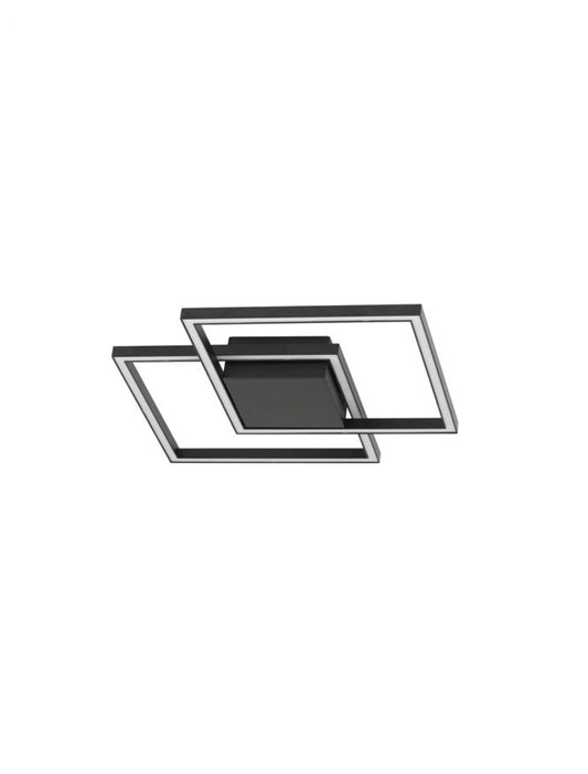 Plafoniera din Aluminiu Negru H6.5xL46cm IP20 25W 1600lm 3000k BILBAO