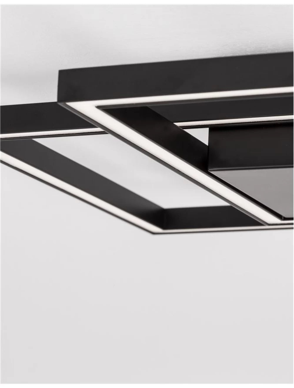 Plafoniera din Aluminiu Negru H6.5xL46cm IP20 25W 1600lm 3000k BILBAO