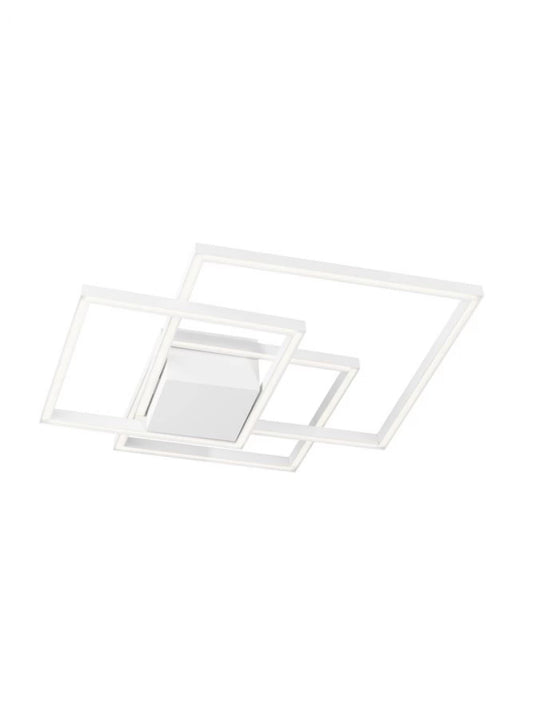 Plafoniera structura din Aluminiu Alb si abajur din Acrilic  H8.5xL56cm IP20 42W 2650lm 3000k BILBAO