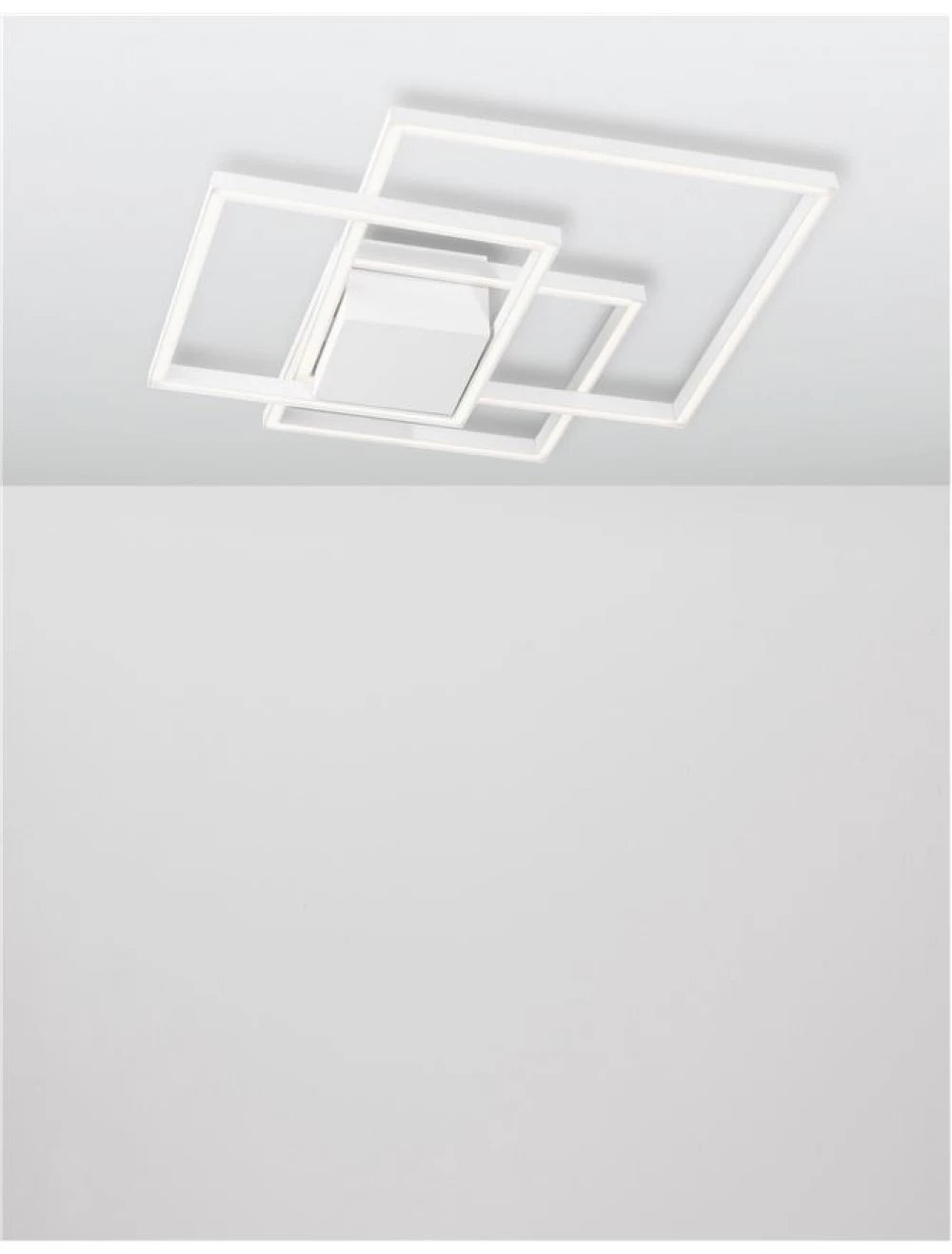 Plafoniera structura din Aluminiu Alb si abajur din Acrilic  H8.5xL56cm IP20 42W 2650lm 3000k BILBAO