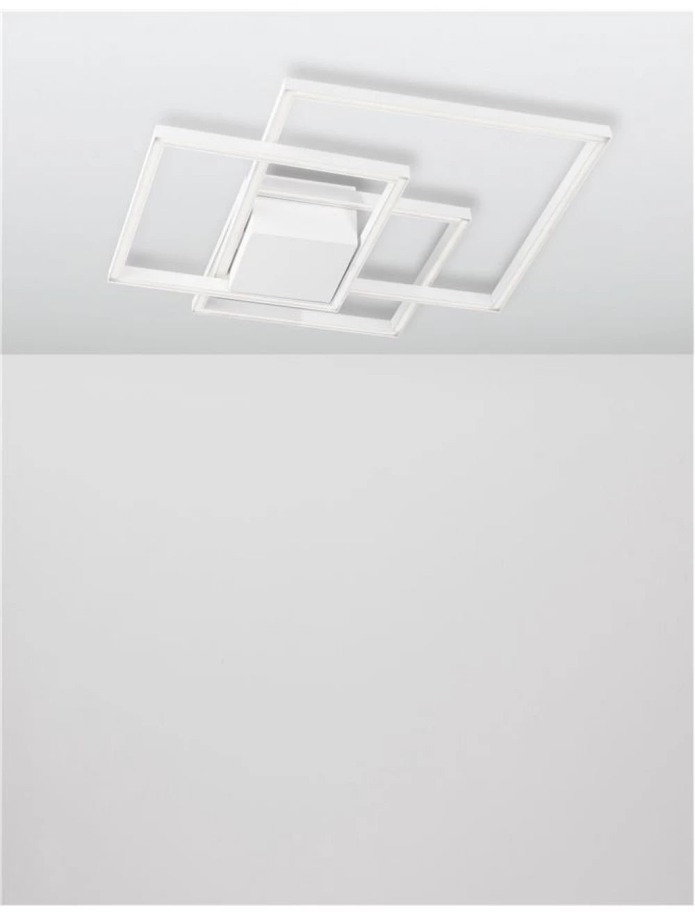 Plafoniera structura din Aluminiu Alb si abajur din Acrilic  H8.5xL56cm IP20 42W 2650lm 3000k BILBAO