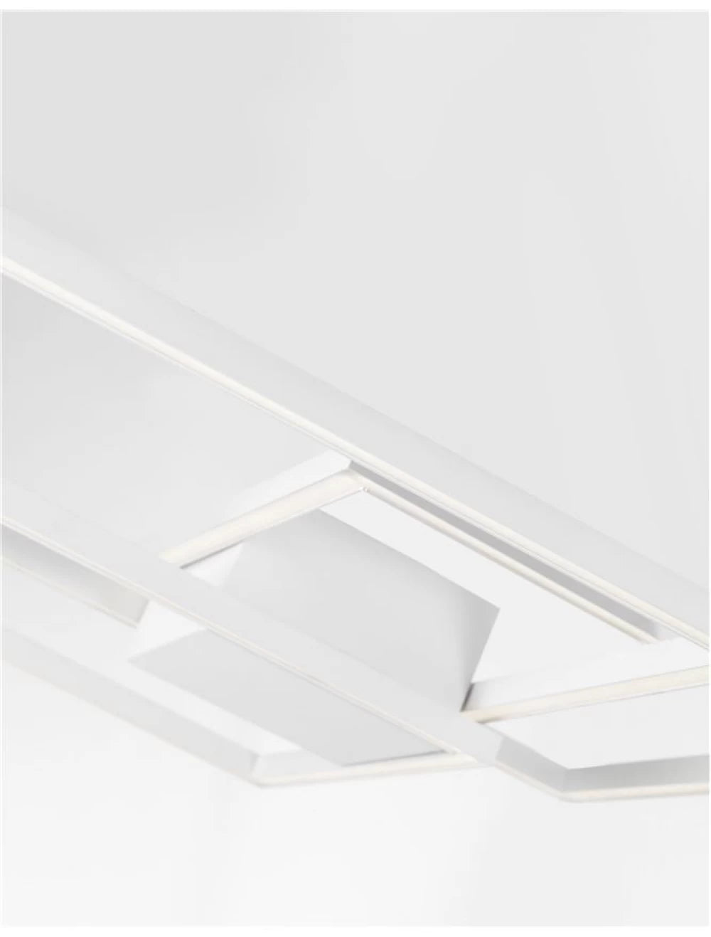 Plafoniera structura din Aluminiu Alb si abajur din Acrilic  H8.5xL56cm IP20 42W 2650lm 3000k BILBAO