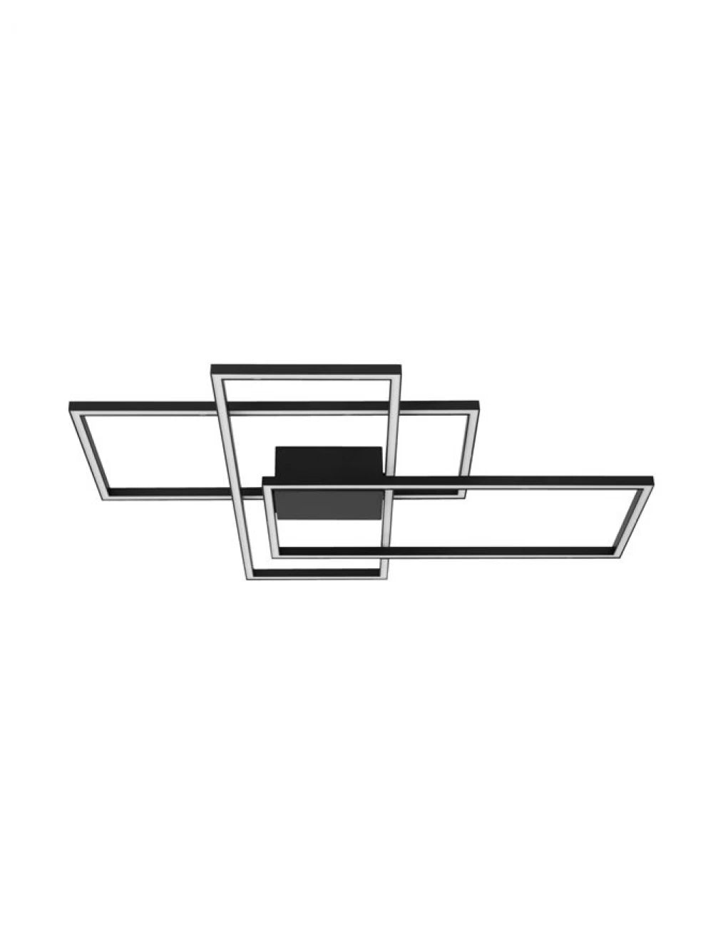 Plafoniera din Aluminiu Negru H9xL90cm IP20 55W 3550lm 3000k BILBAO