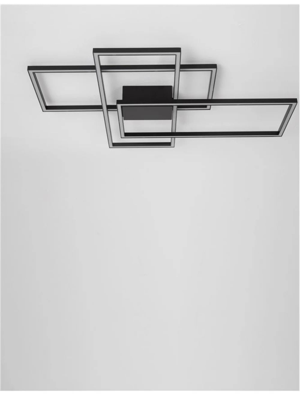Plafoniera din Aluminiu Negru H9xL90cm IP20 55W 3550lm 3000k BILBAO