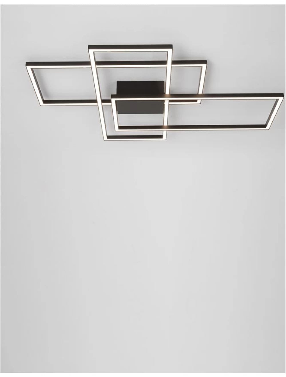 Plafoniera din Aluminiu Negru H9xL90cm IP20 55W 3550lm 3000k BILBAO