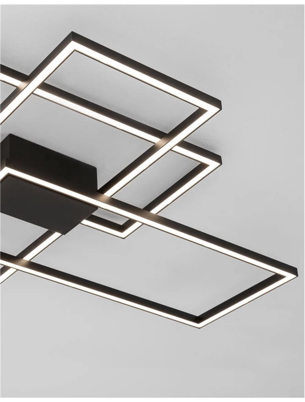 Plafoniera din Aluminiu Negru H9xL90cm IP20 55W 3550lm 3000k BILBAO