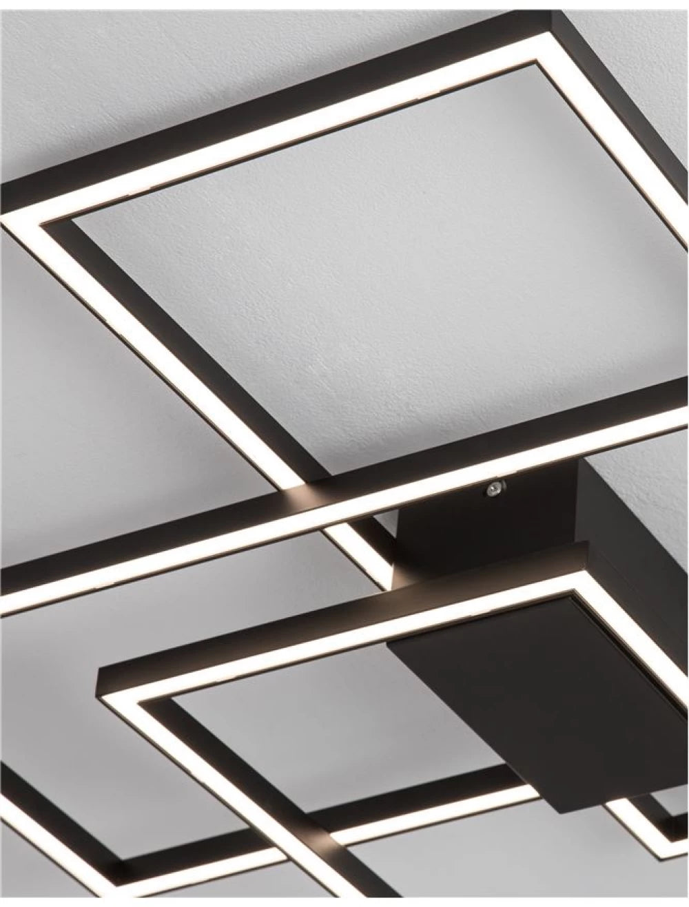 Plafoniera din Aluminiu Negru H9xL90cm IP20 55W 3550lm 3000k BILBAO