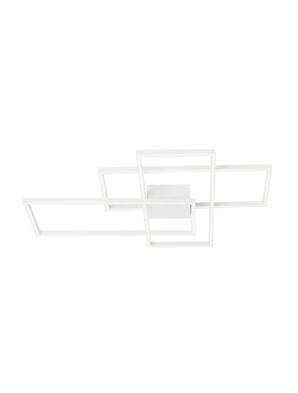 Plafoniera structura din Aluminiu Alb si abajur din Acrilic  H9xL90cm IP20 55W 3550lm 3000k BILBAO