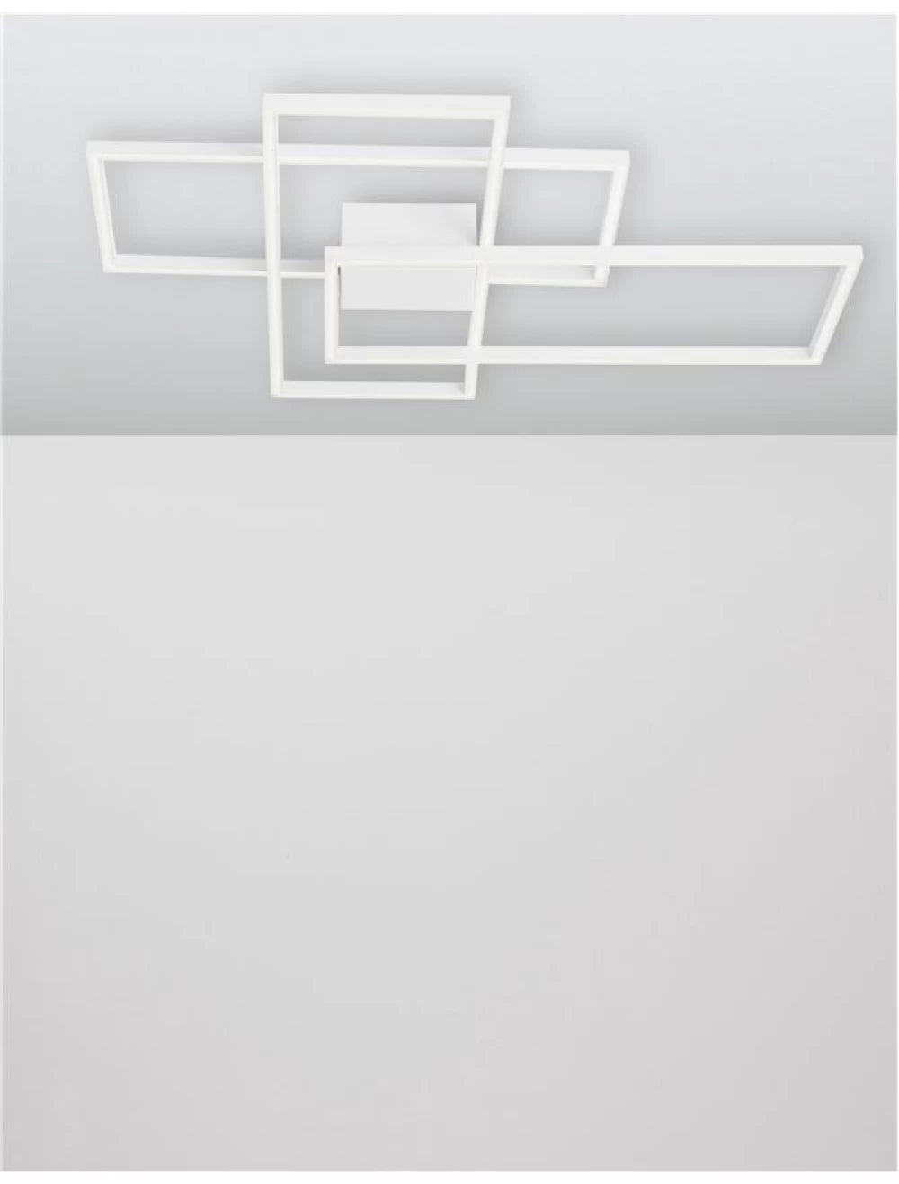 Plafoniera structura din Aluminiu Alb si abajur din Acrilic  H9xL90cm IP20 55W 3550lm 3000k BILBAO