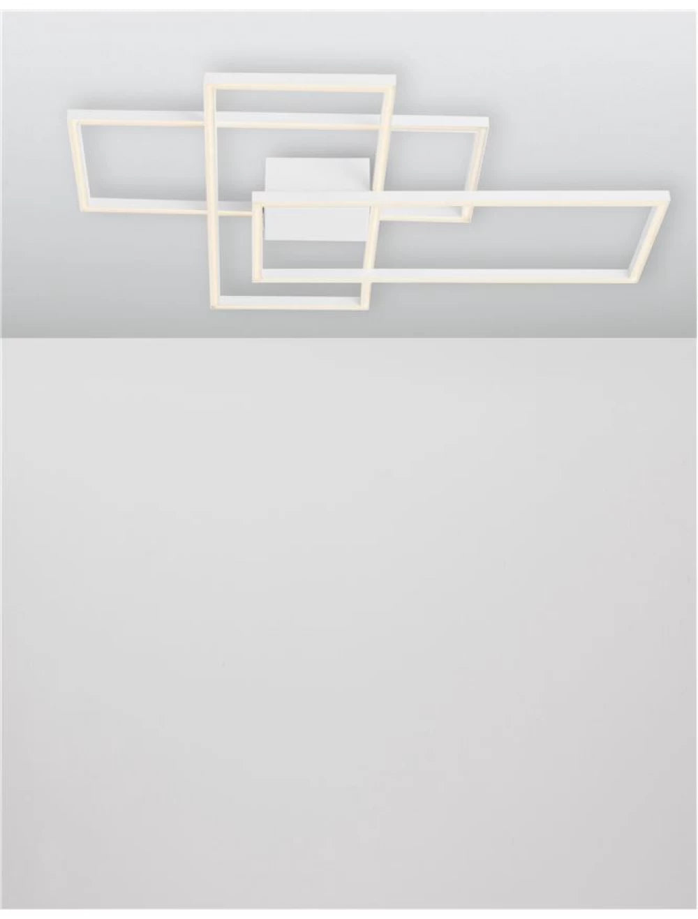 Plafoniera structura din Aluminiu Alb si abajur din Acrilic  H9xL90cm IP20 55W 3550lm 3000k BILBAO