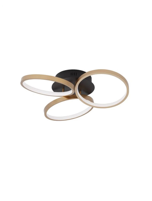 Plafoniera din Metal Negru/Auriu H12xL55cm IP20 28W 1550lm 3000k ELIZE