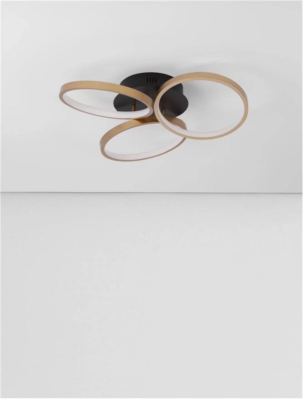 Plafoniera din Metal Negru/Auriu H12xL55cm IP20 28W 1550lm 3000k ELIZE
