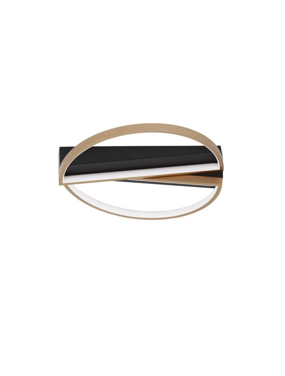 Plafoniera din Metal Negru/Auriu H8xL43.2cm IP20 28W 1550lm 3000k ELIZE