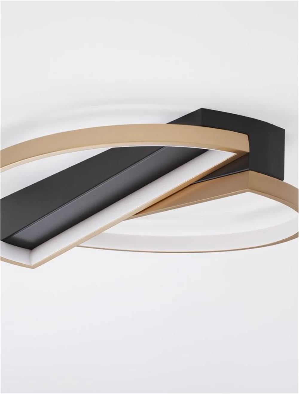 Plafoniera din Metal Negru/Auriu H8xL43.2cm IP20 28W 1550lm 3000k ELIZE