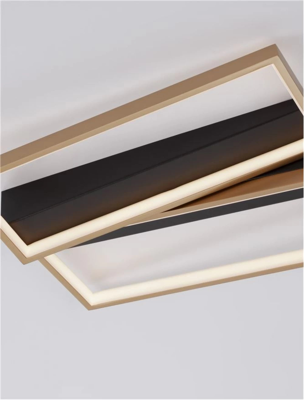 Plafoniera din Metal Negru/Auriu H8xL43.2cm IP20 28W 1550lm 3000k ELIZE