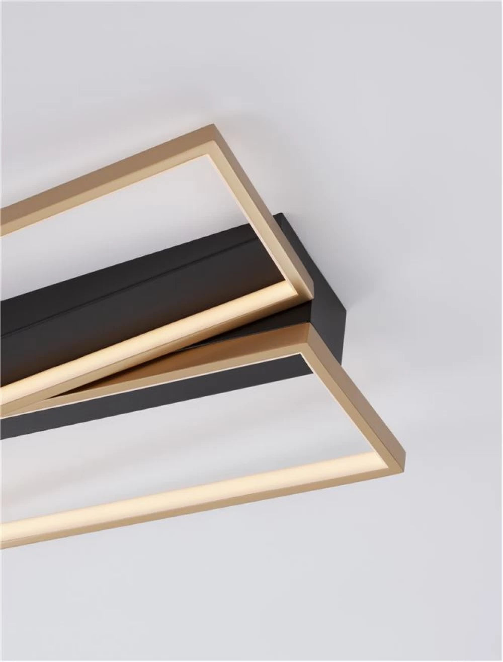 Plafoniera din Metal Negru/Auriu H8xL43.2cm IP20 28W 1550lm 3000k ELIZE