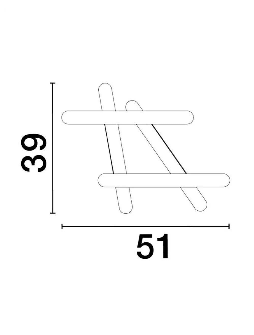 Plafoniera structura din Aluminiu Alb si abajur din Acrilic  H5.6xL51cm IP20 38W 1900lm 3000k WILLOW