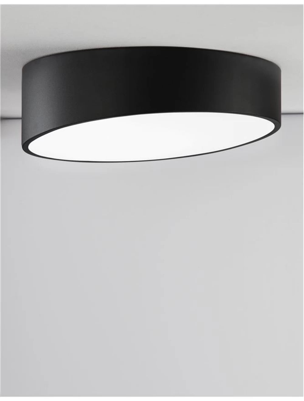 Plafoniera din Aluminiu Negru H12xL40cm IP20 24W 2280lm 3000k MAGGIO