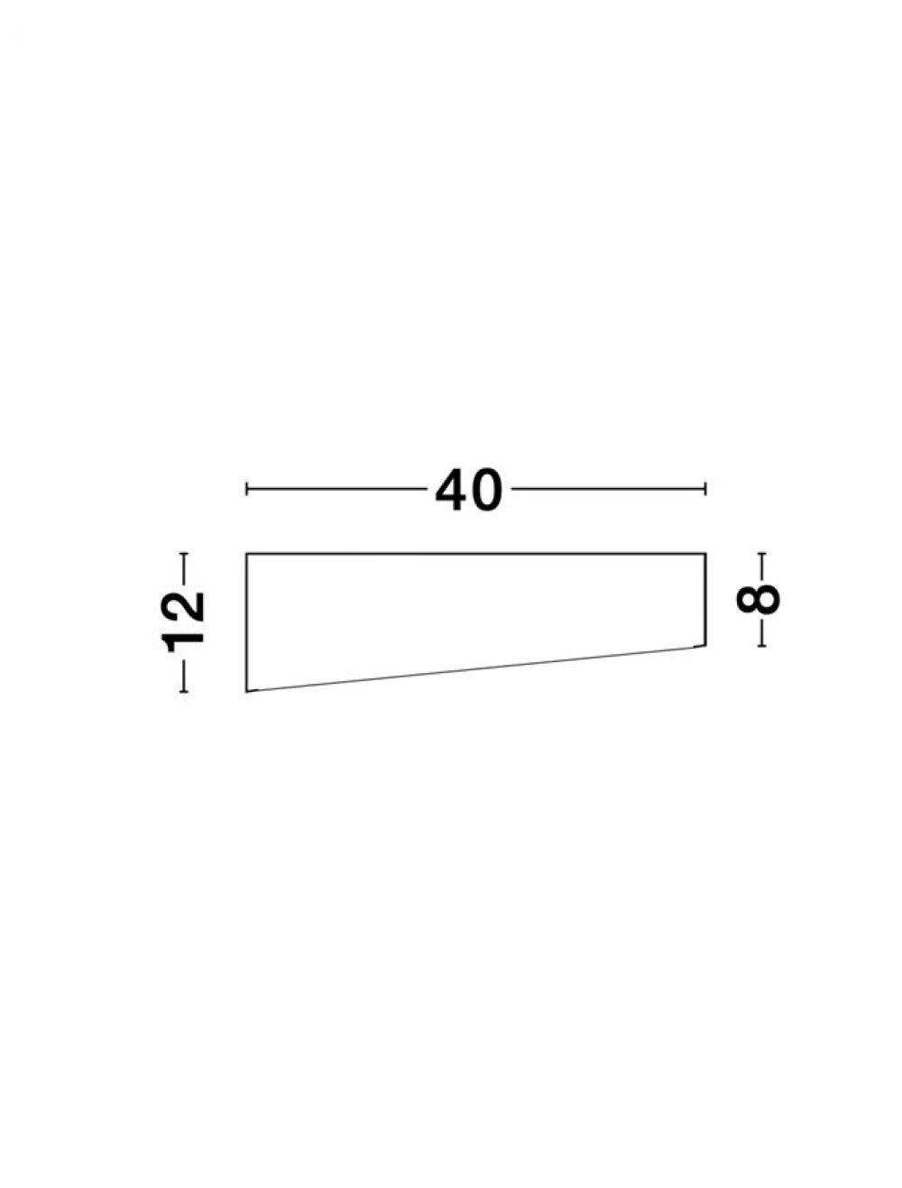 Plafoniera din Aluminiu Negru H12xL40cm IP20 24W 2280lm 3000k MAGGIO