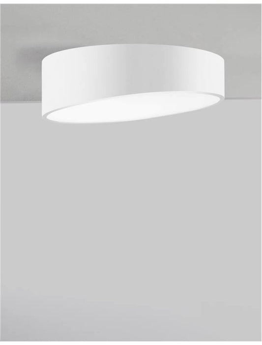 Plafoniera structura din Aluminiu Alb si abajur din Acrilic  H12xL40cm IP20 24W 2280lm 3000k MAGGIO