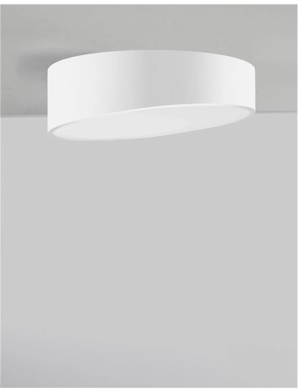 Plafoniera structura din Aluminiu Alb si abajur din Acrilic  H12xL40cm IP20 24W 2280lm 3000k MAGGIO